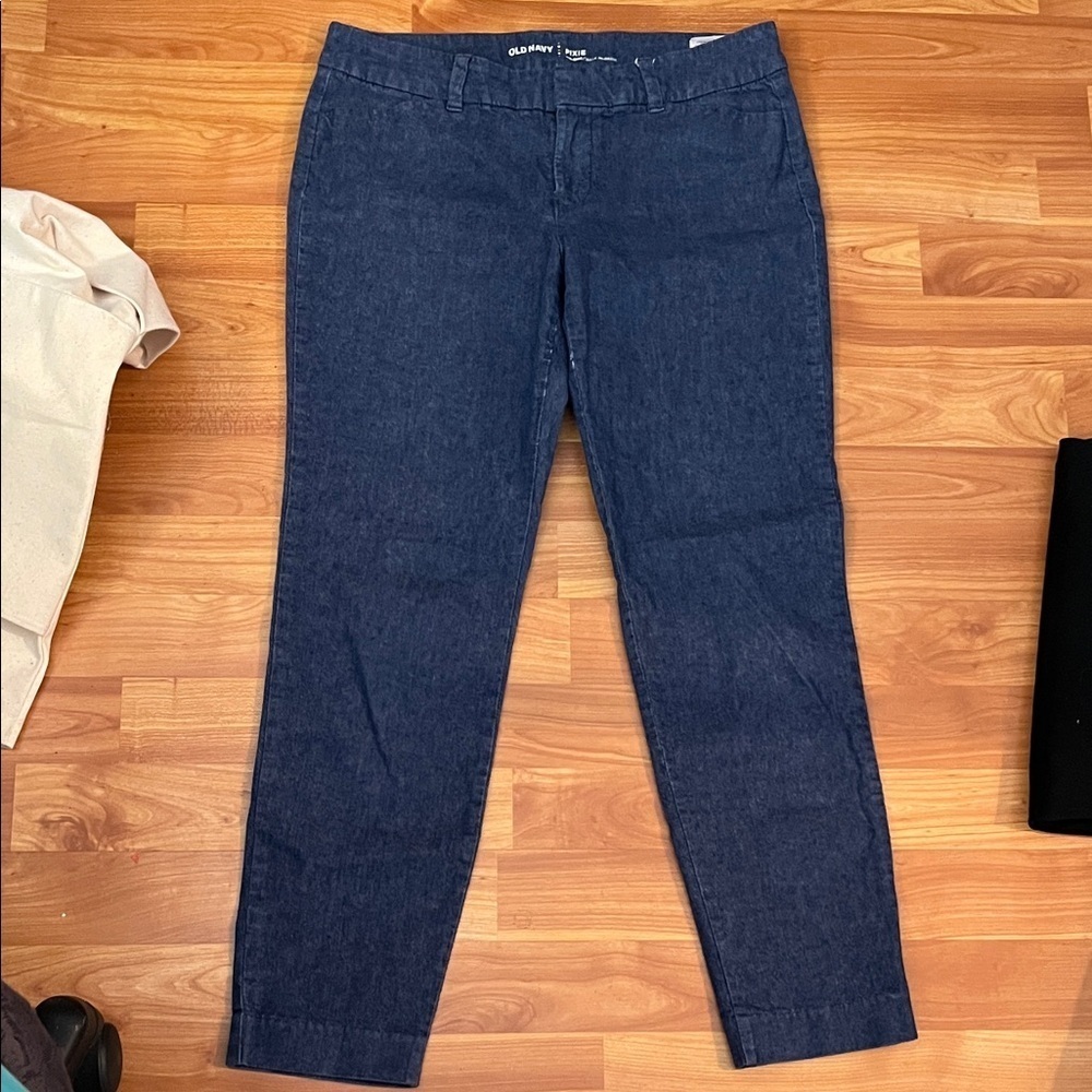 Old Navy Pixie High Rise Denim Trousers Size 4 Regular